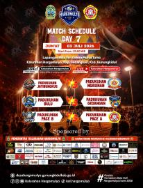 MATCH SCHEDULE DAY 7 TURNAMEN VOLI HARGOMULYO TAHUN 2026